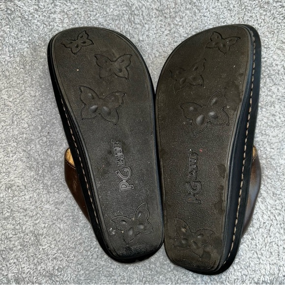 Alegria Brown Mules Comfort Slip-On Shoes - Picture 4 of 5